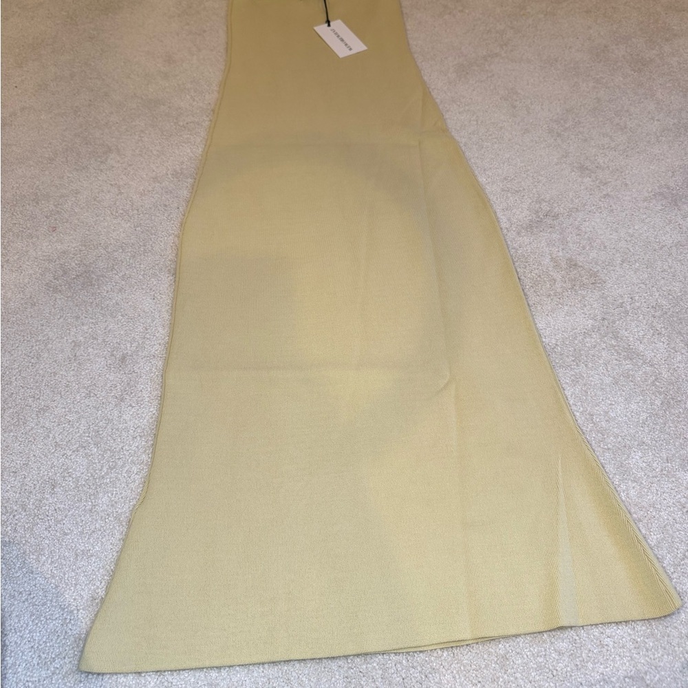 NWT WeWoreWhat Viscose Nylon Halter Neck Midi Dress in Tan Size S - Picture 9 of 11